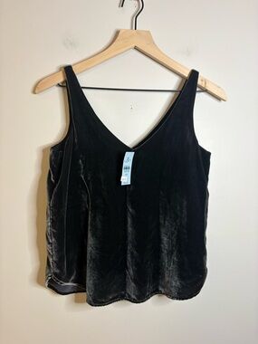 Women’s LOFT velvet sleeveless V-neck tank top size XXSP NWT